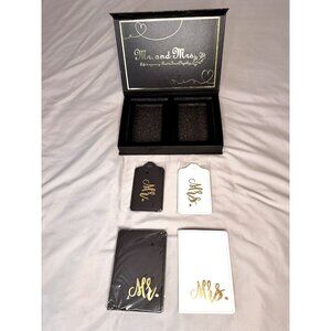 Cosweet Mr & Mrs Passport Holder & Luggage Tag Gift Set – Wedding Honeymoon New